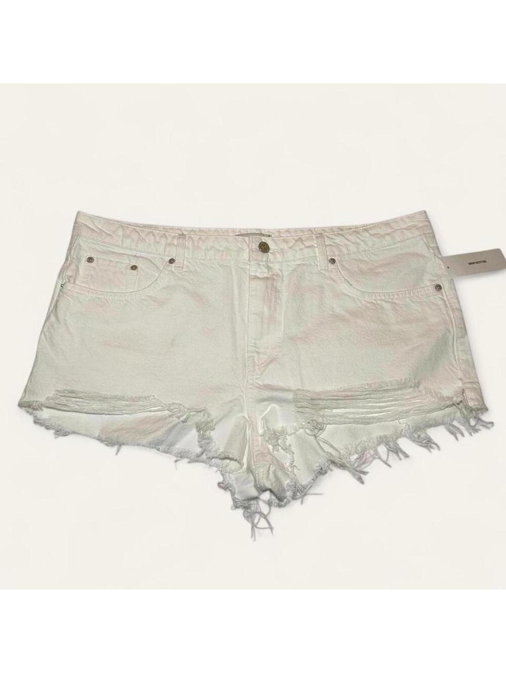 BDG Urban Outfitters White Denim Shorts Size 34 NWT